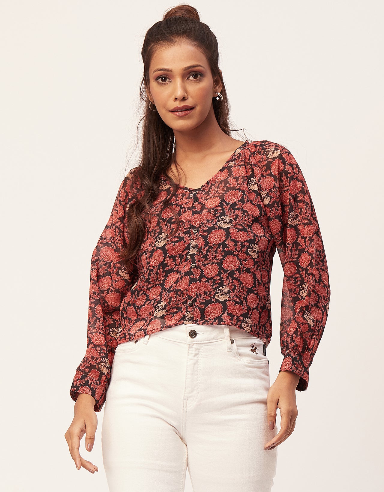 V-Neck Summer Tunic Shirt