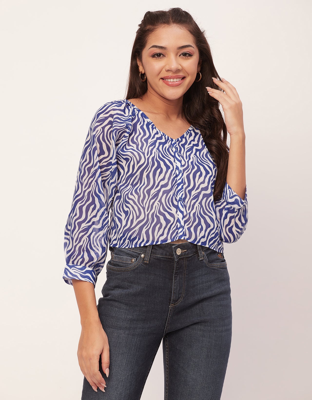 V-Neck Summer Tunic Shirt