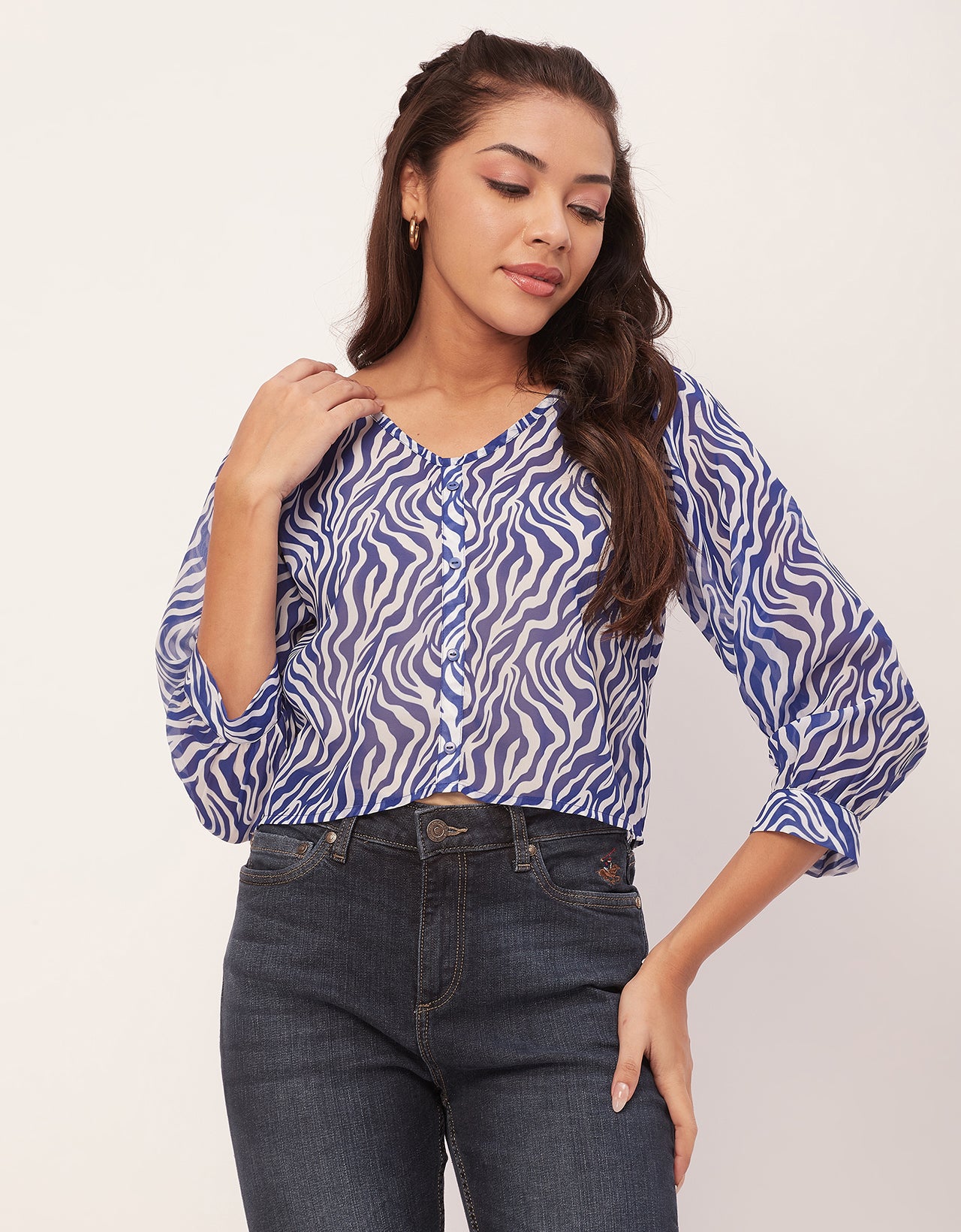 V-Neck Summer Tunic Shirt