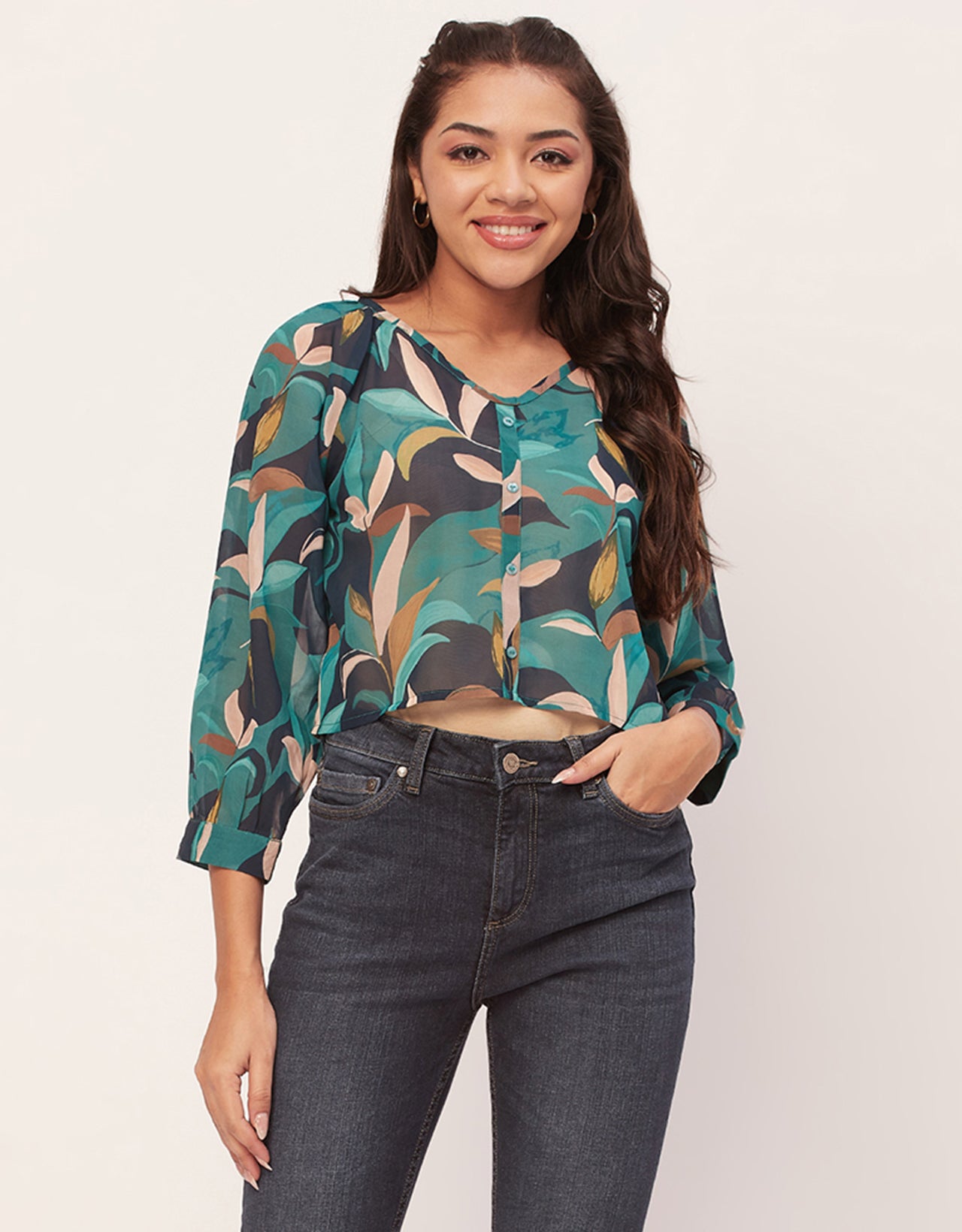 V-Neck Summer Tunic Shirt