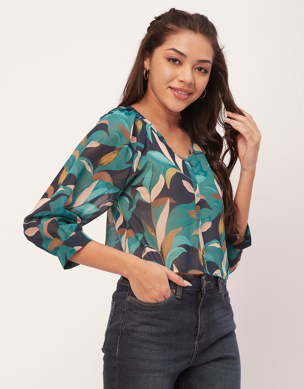 V-Neck Summer Tunic Shirt