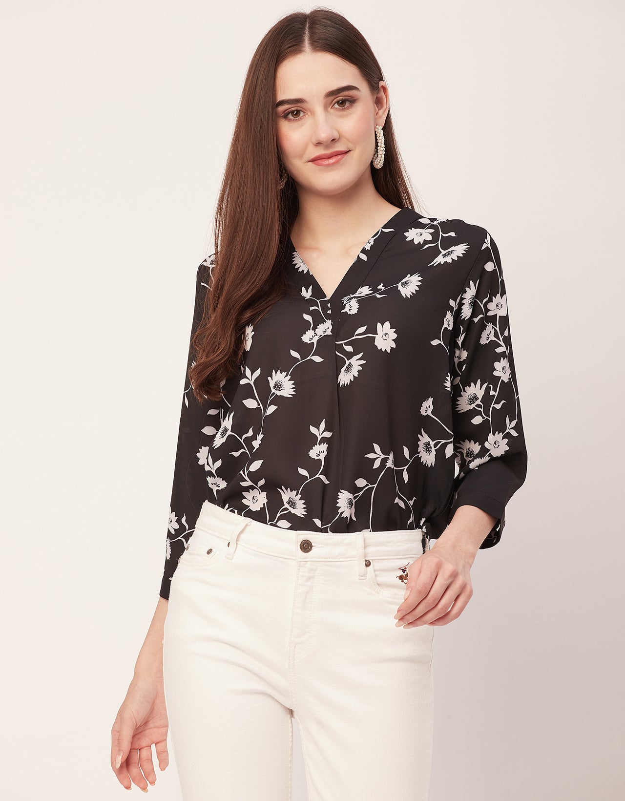 Printed Long Sleeve Top