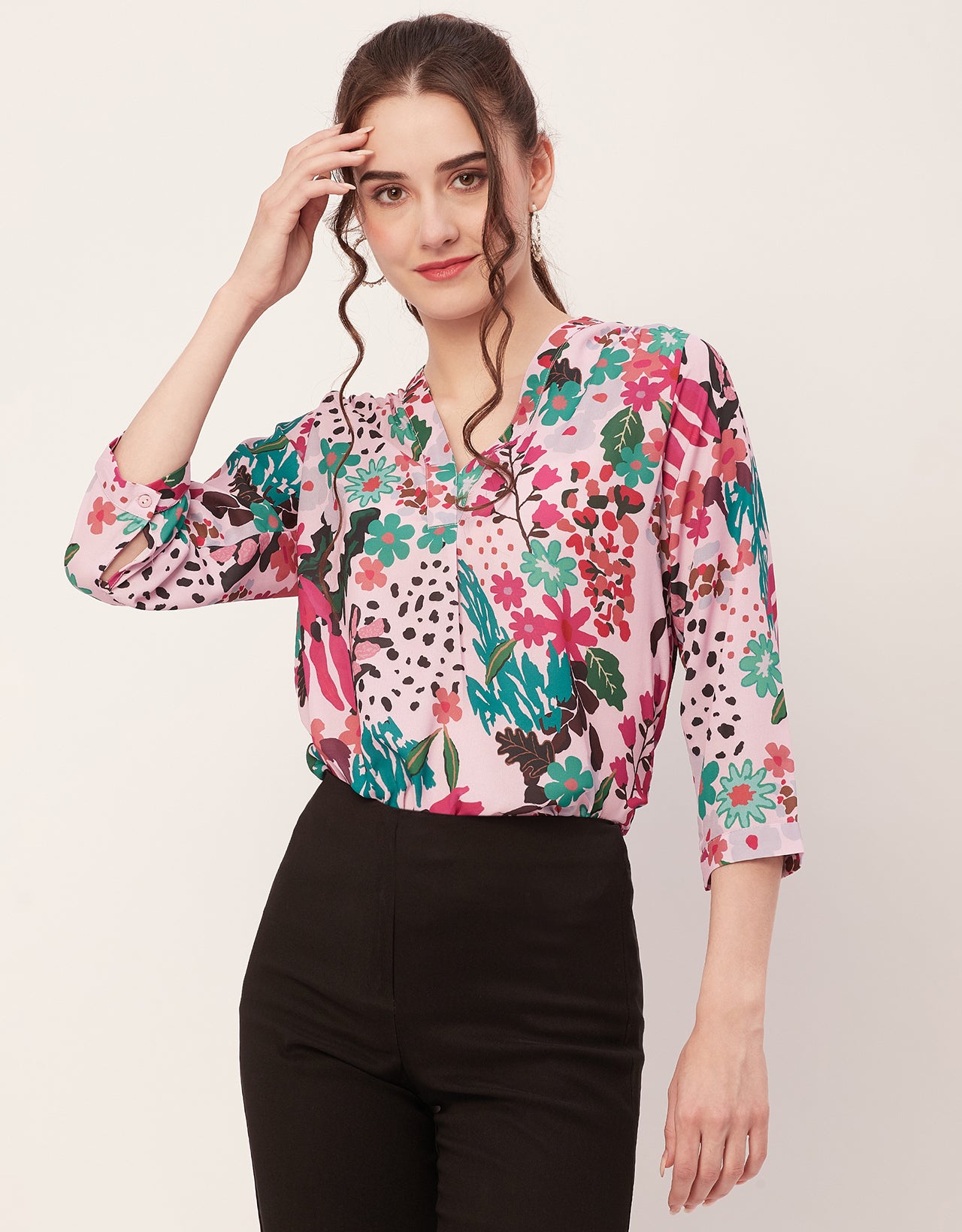 Printed Long Sleeve Top