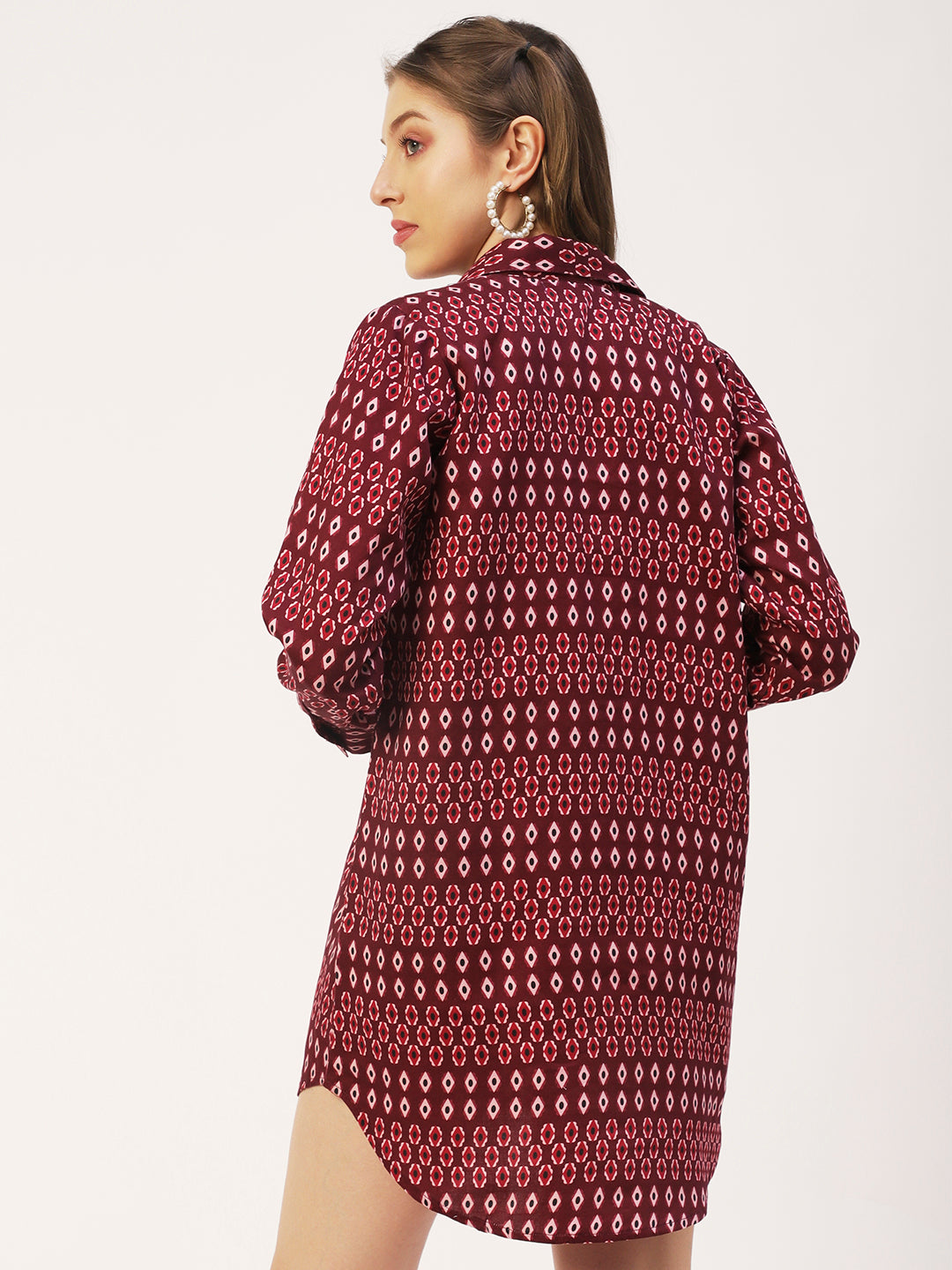 Collared Long Shirt Dress