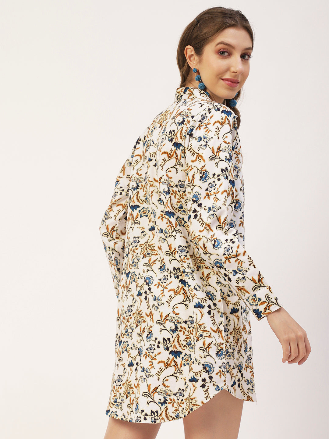 Collared Long Shirt Dress