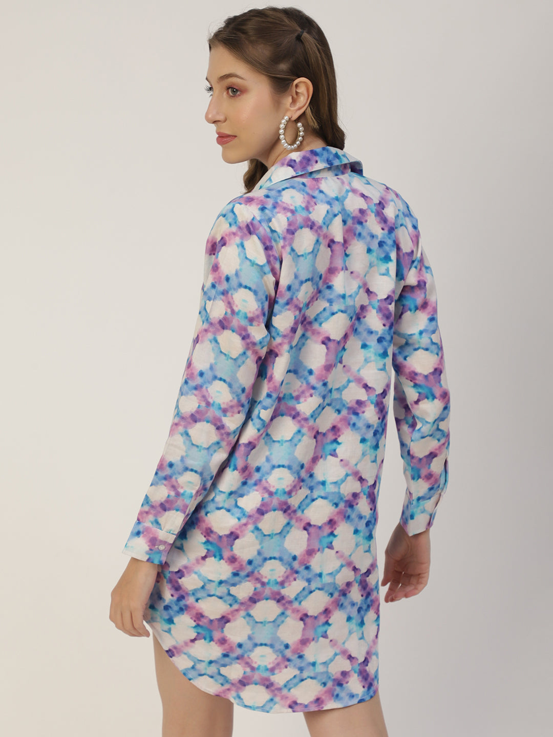 Collared Long Shirt Dress