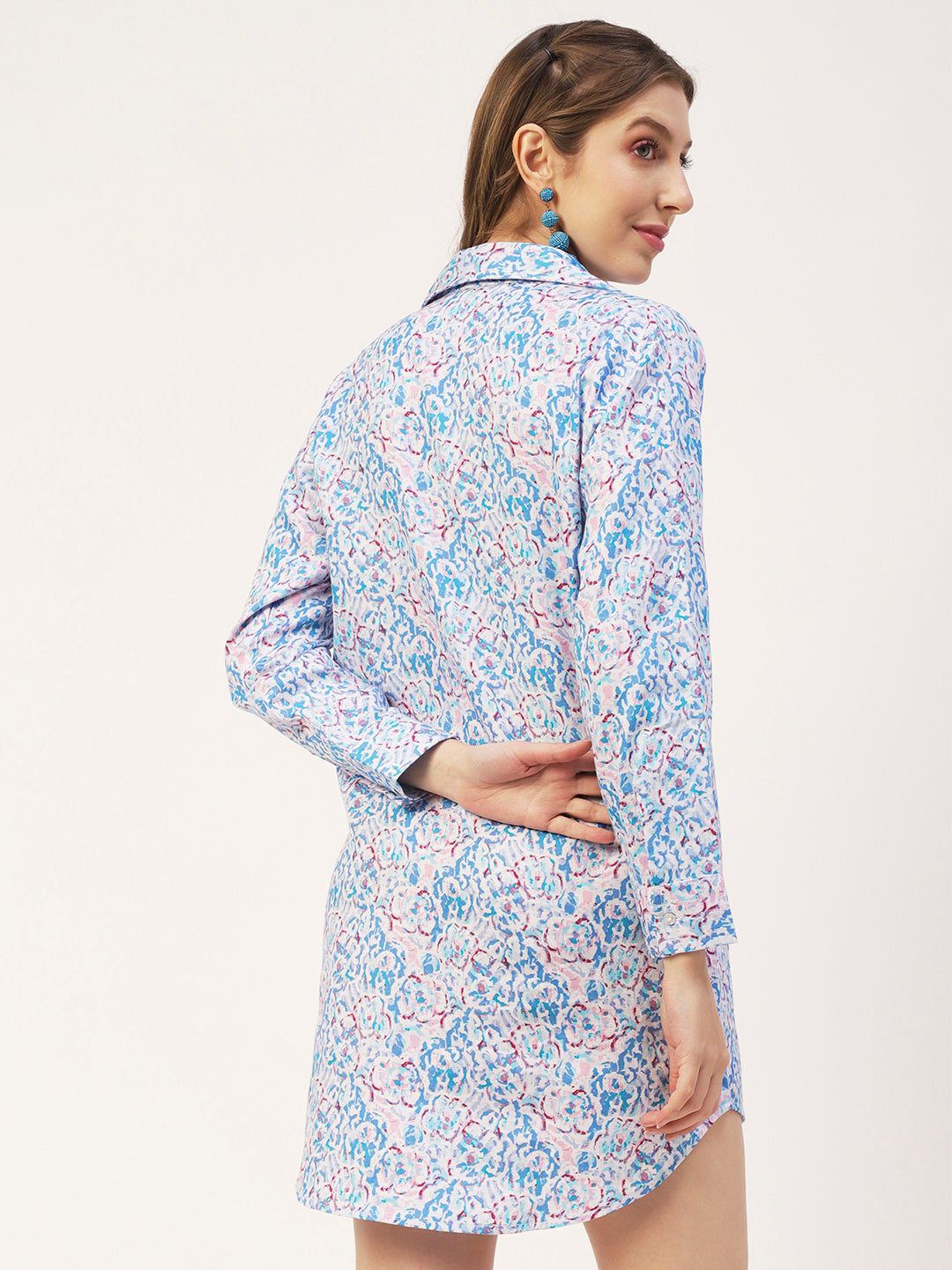 Collared Long Shirt Dress