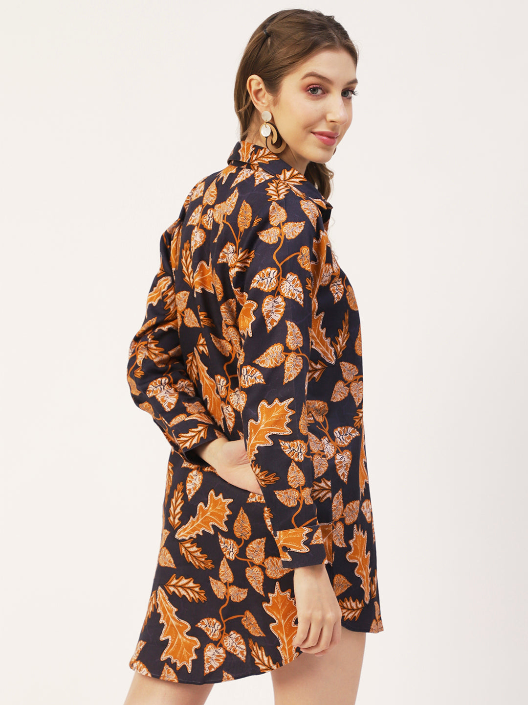 Collared Long Shirt Dress