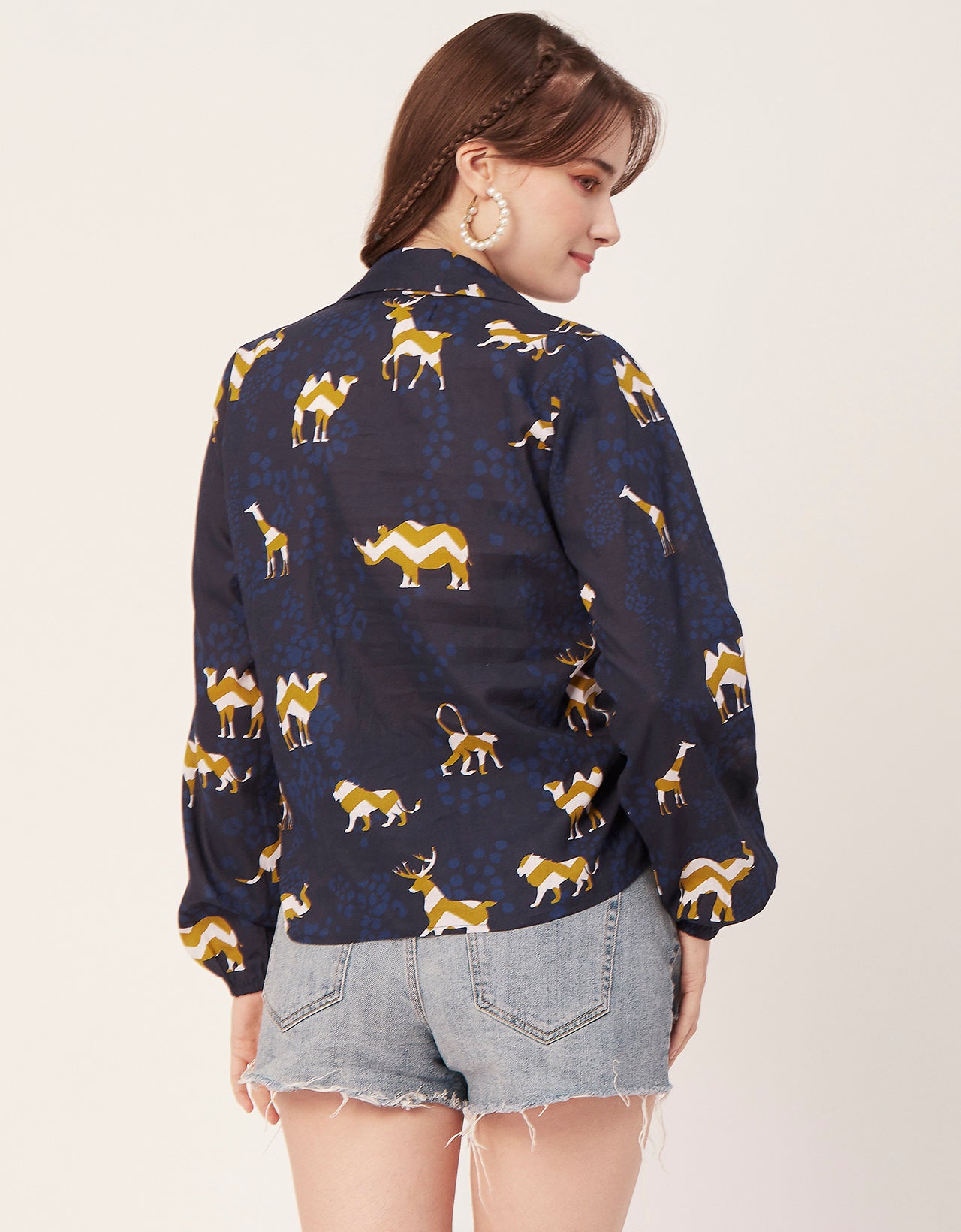 Full Sleeve Knot Crop Top