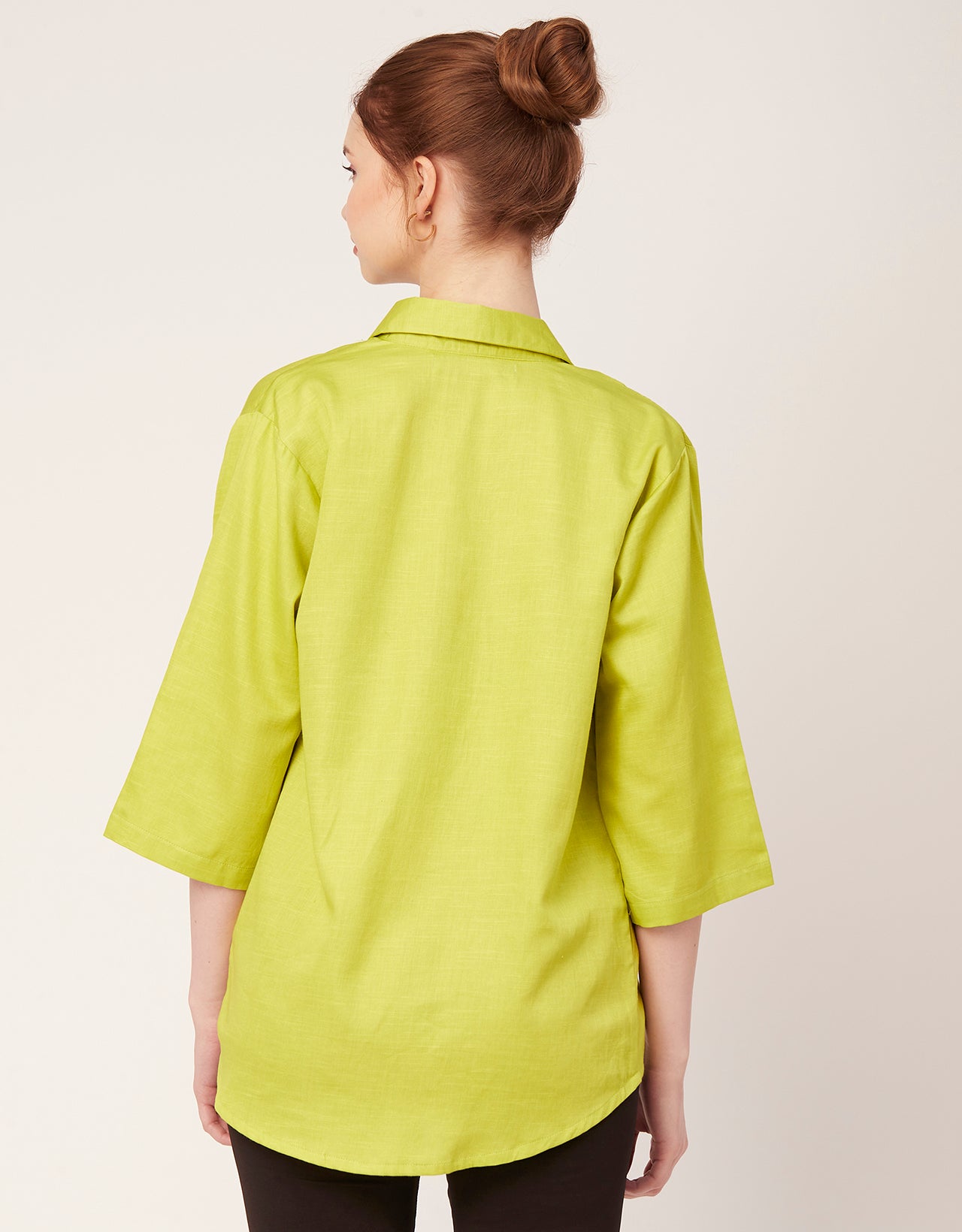 Satin Slub Over-Sized Shirt