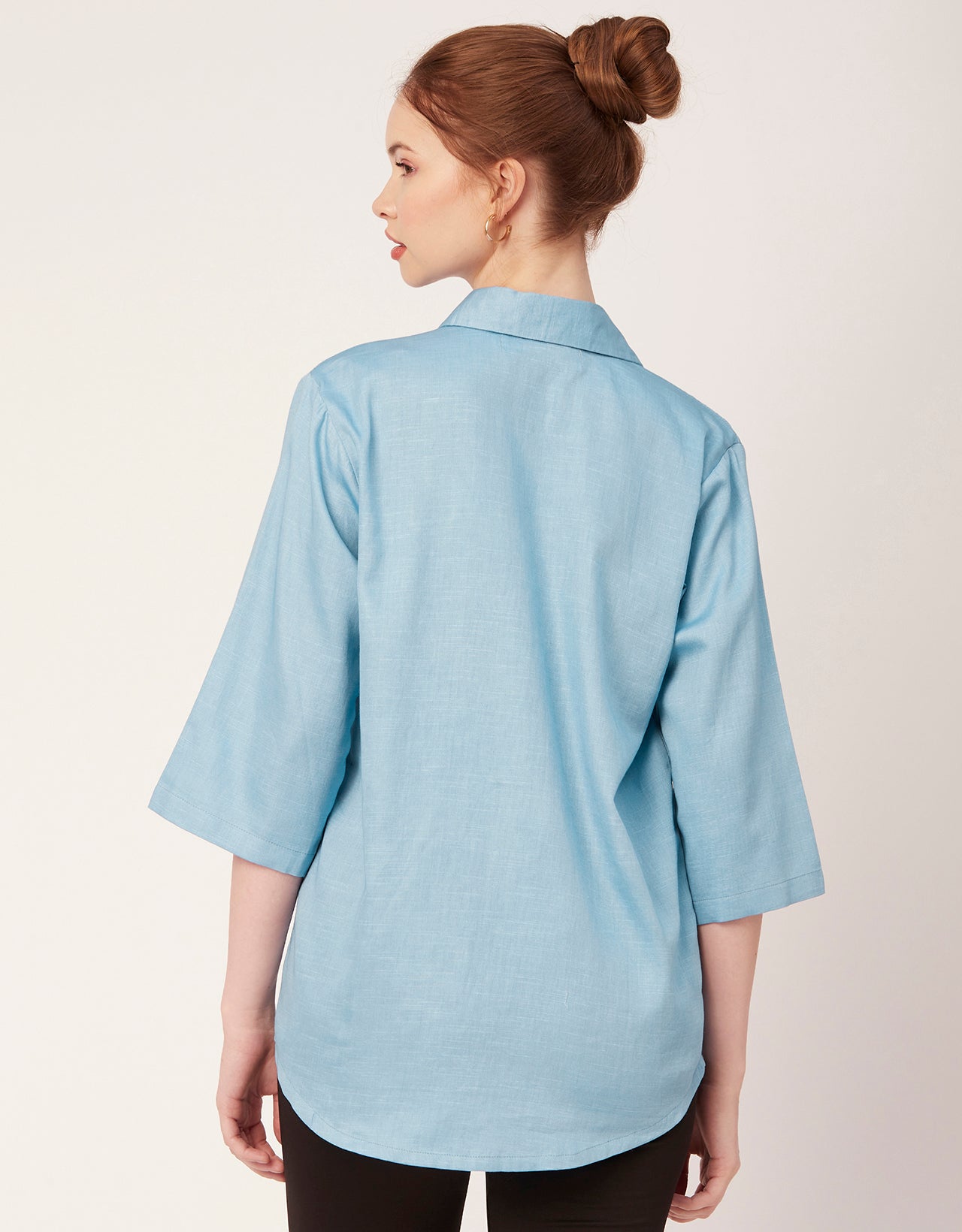 Satin Slub Over-Sized Shirt