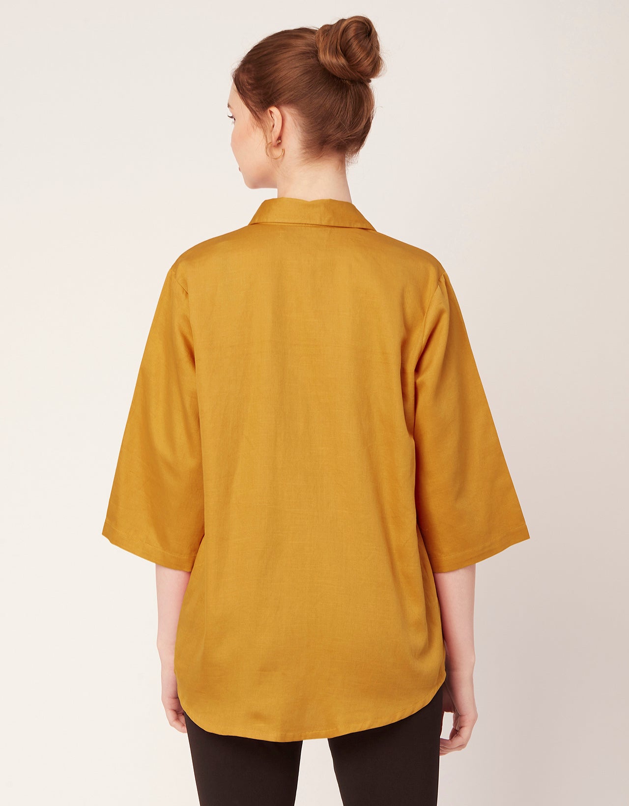 Satin Slub Over-Sized Shirt