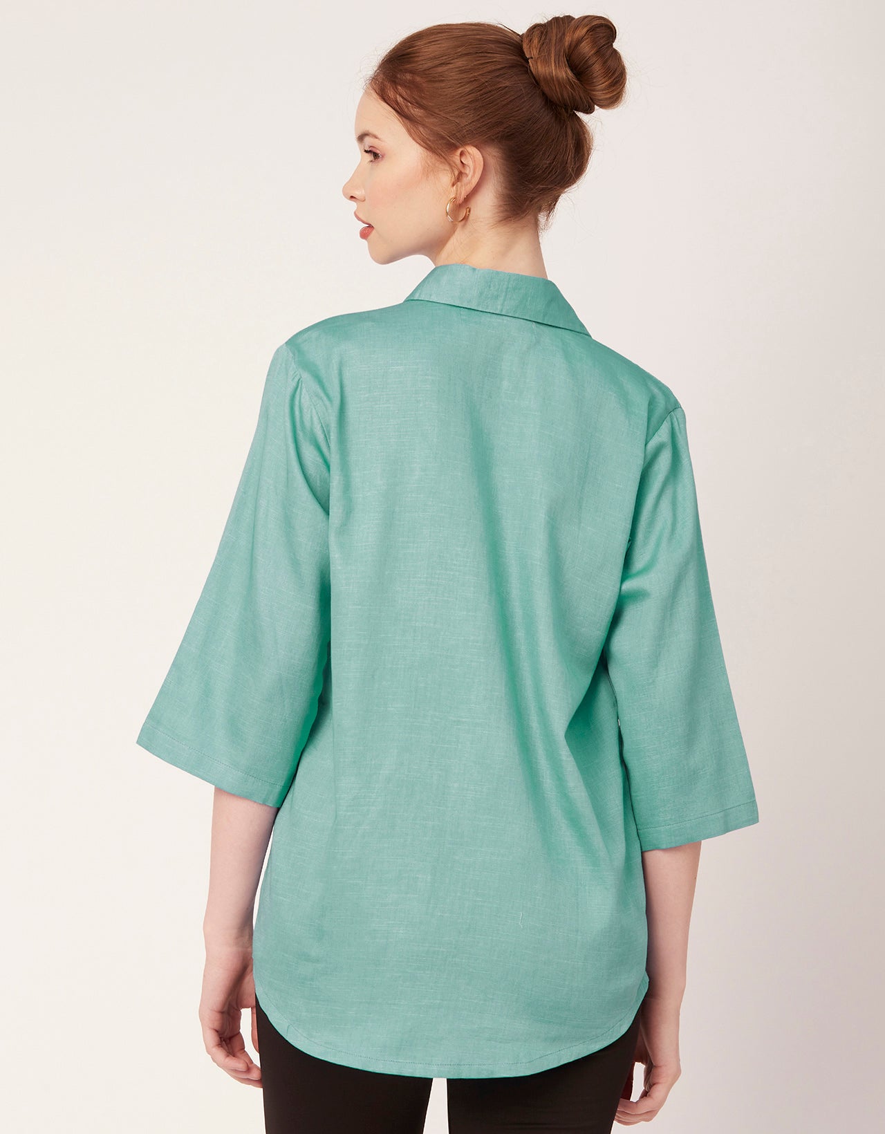 Satin Slub Over-Sized Shirt