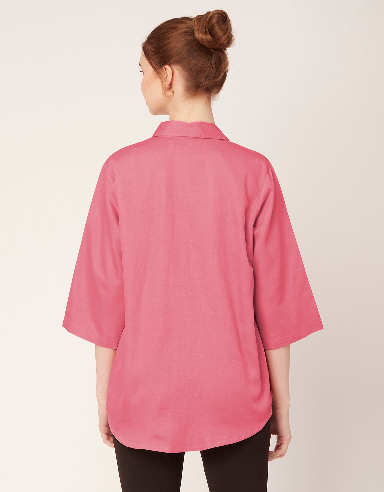Satin Slub Over-Sized Shirt