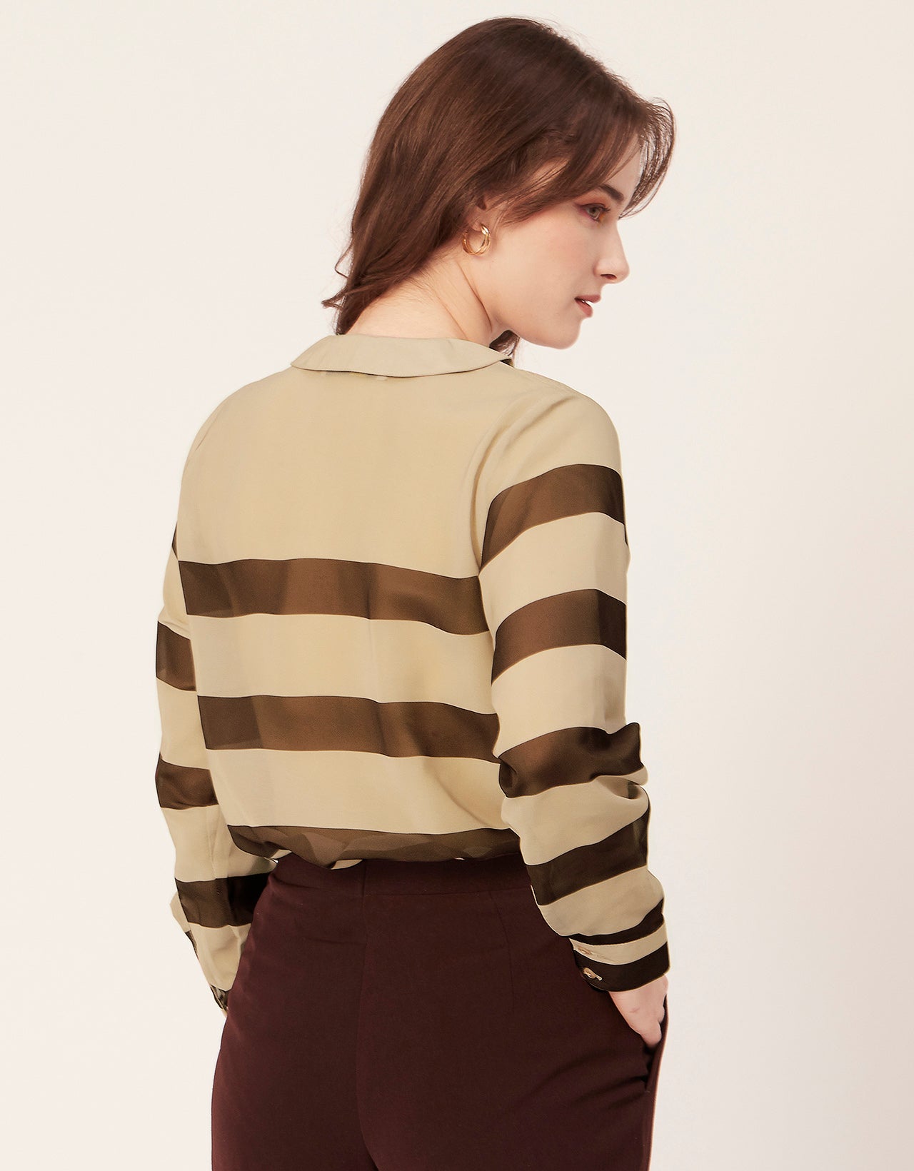 Printed Peter Pan Collar Shirt