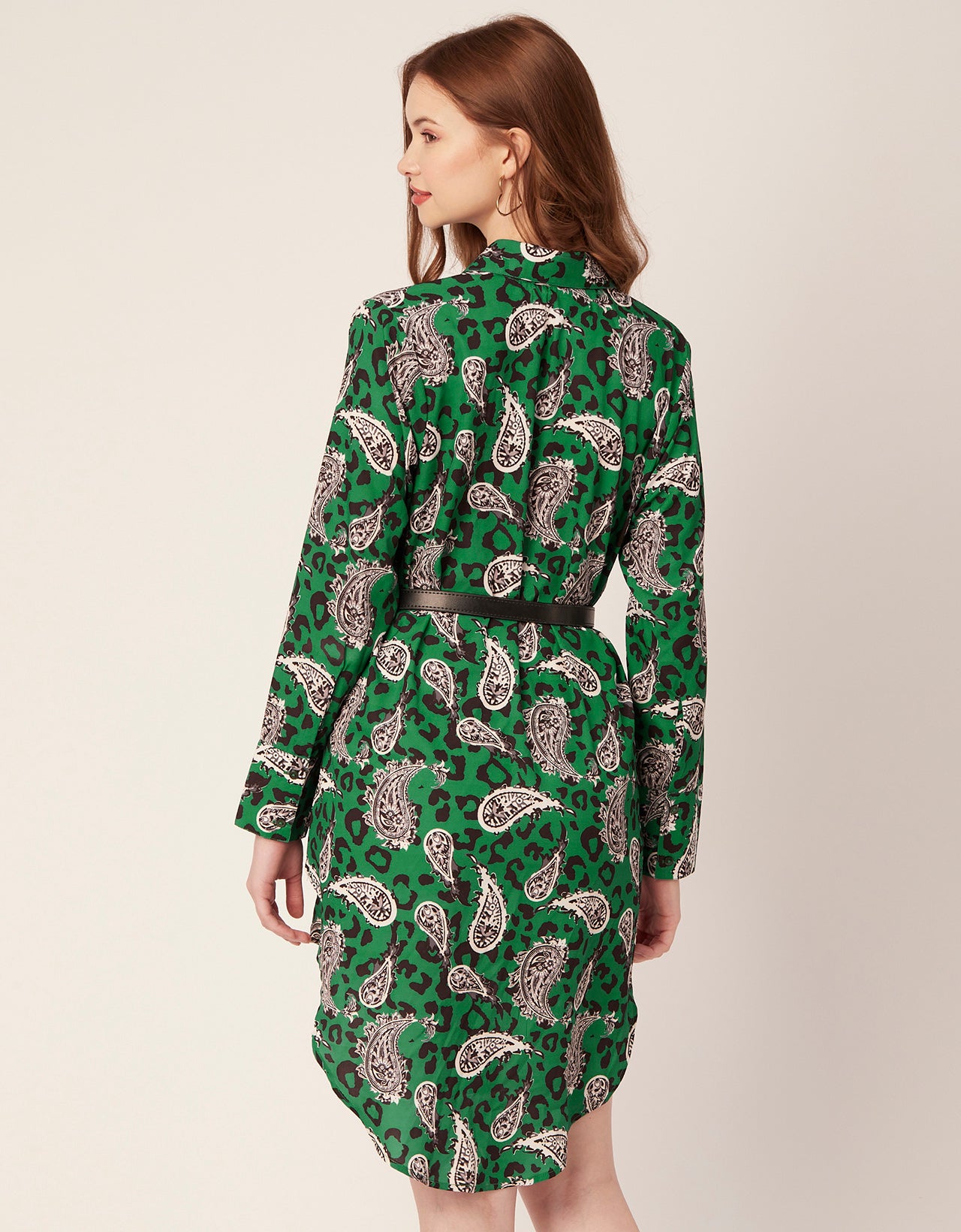 Long Collared Hem Dress