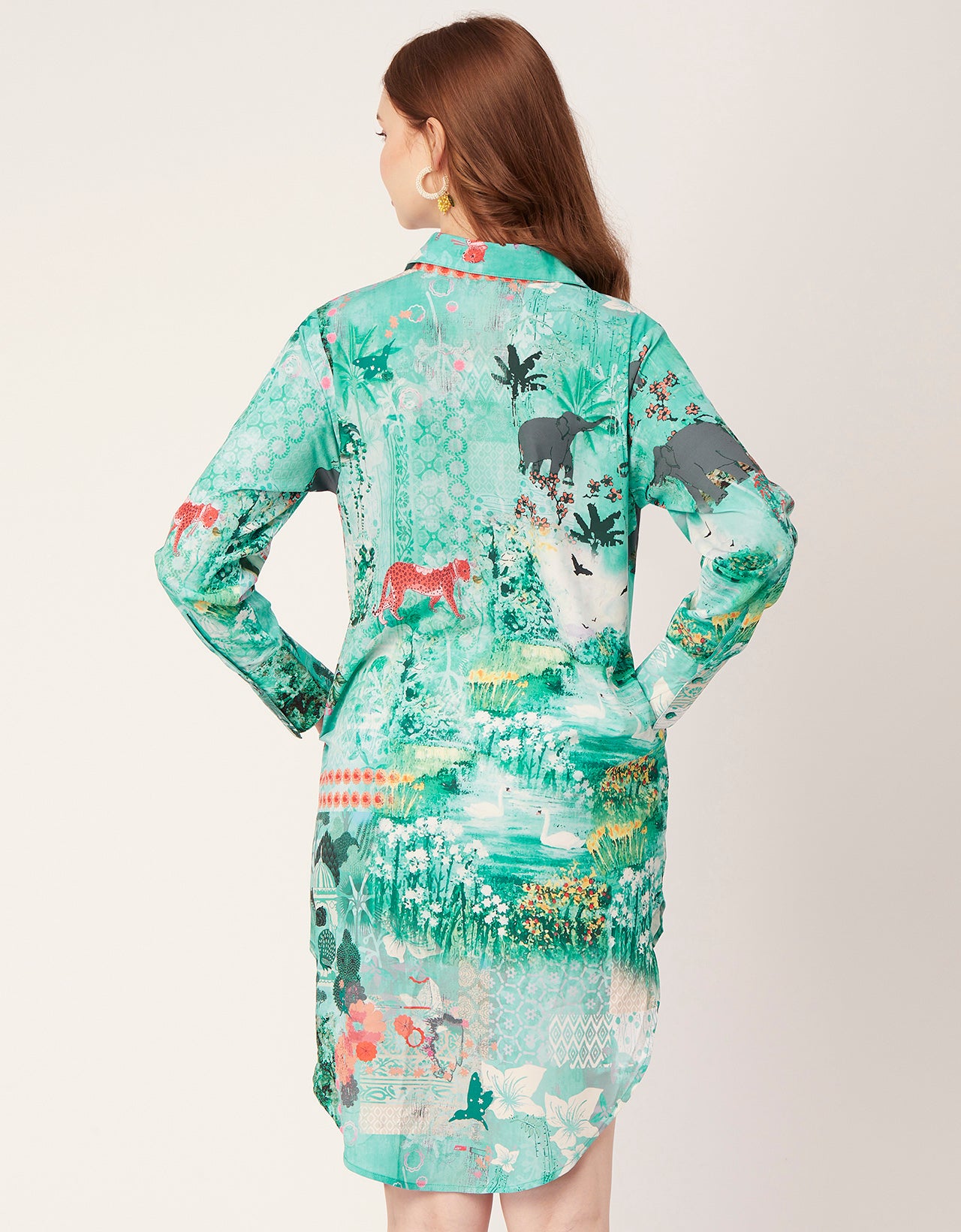 Long Collared Hem Dress