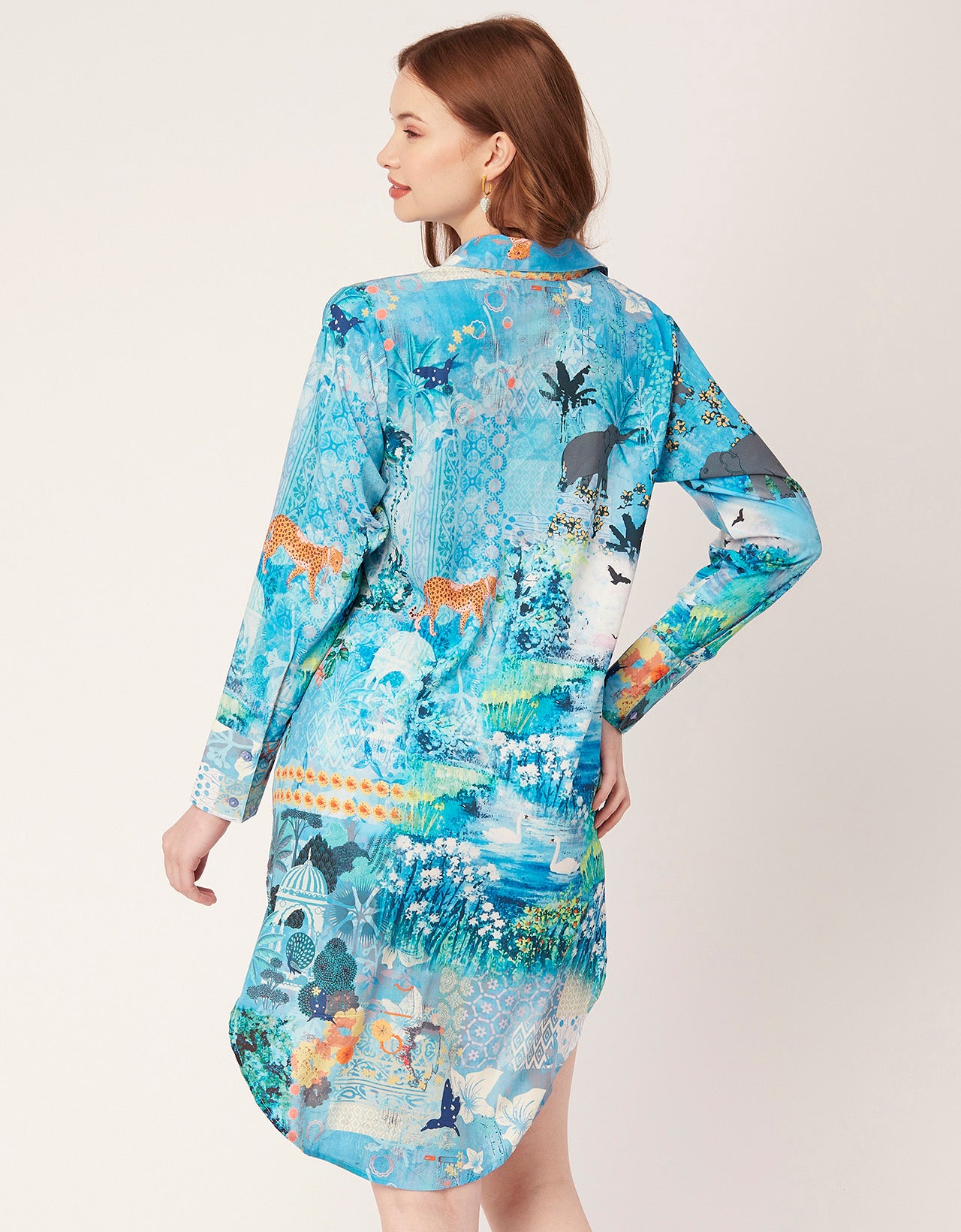 Long Collared Hem Dress