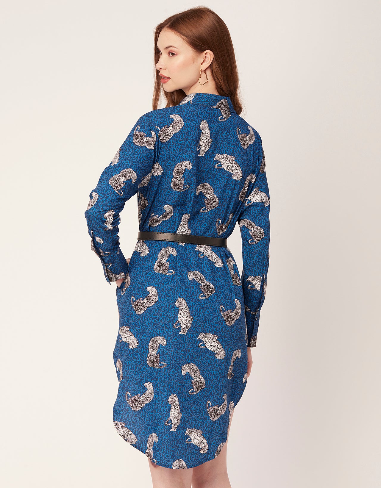 Long Collared Hem Dress