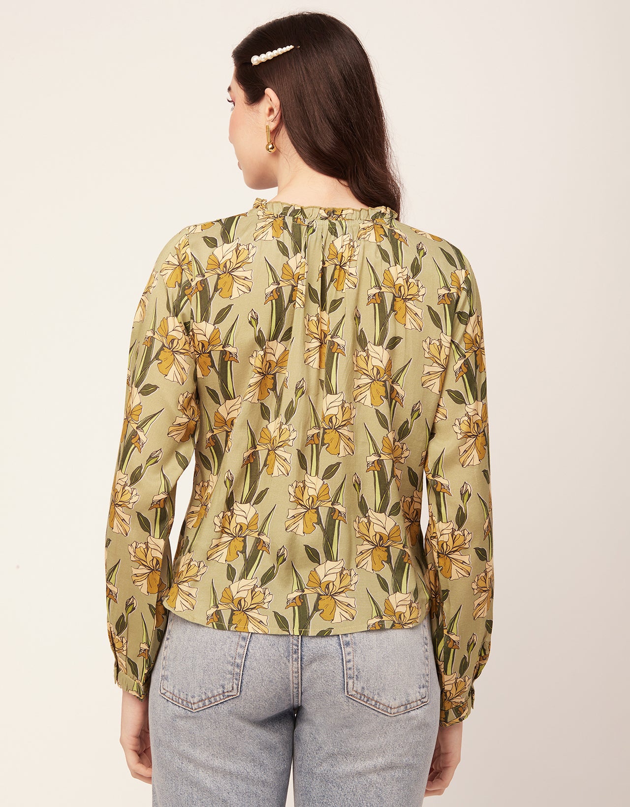 Printed Puffed Sleeve Tunic