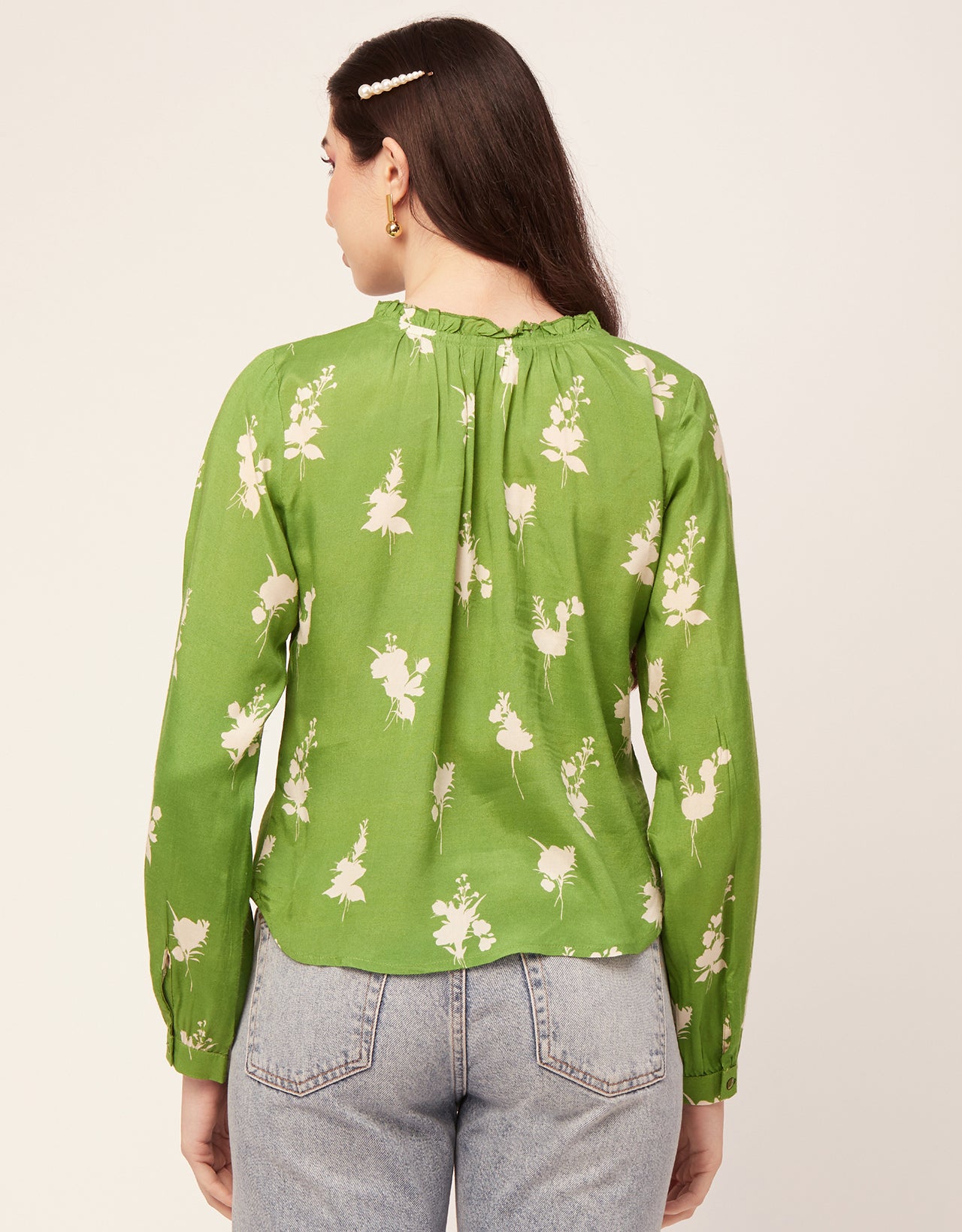 Printed Puffed Sleeve Tunic