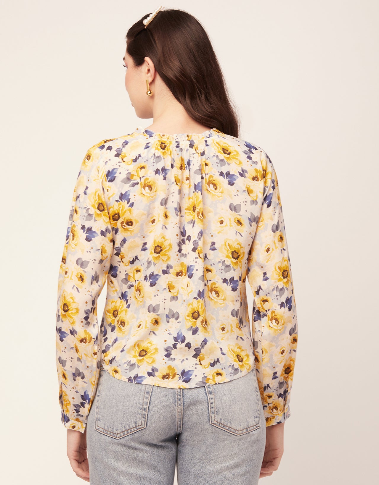 Printed Puffed Sleeve Tunic