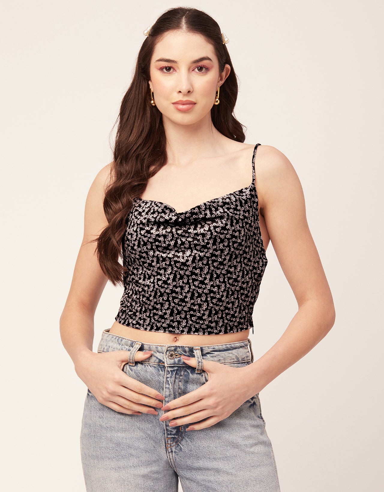 Velvet Crop Top, Sweetheart