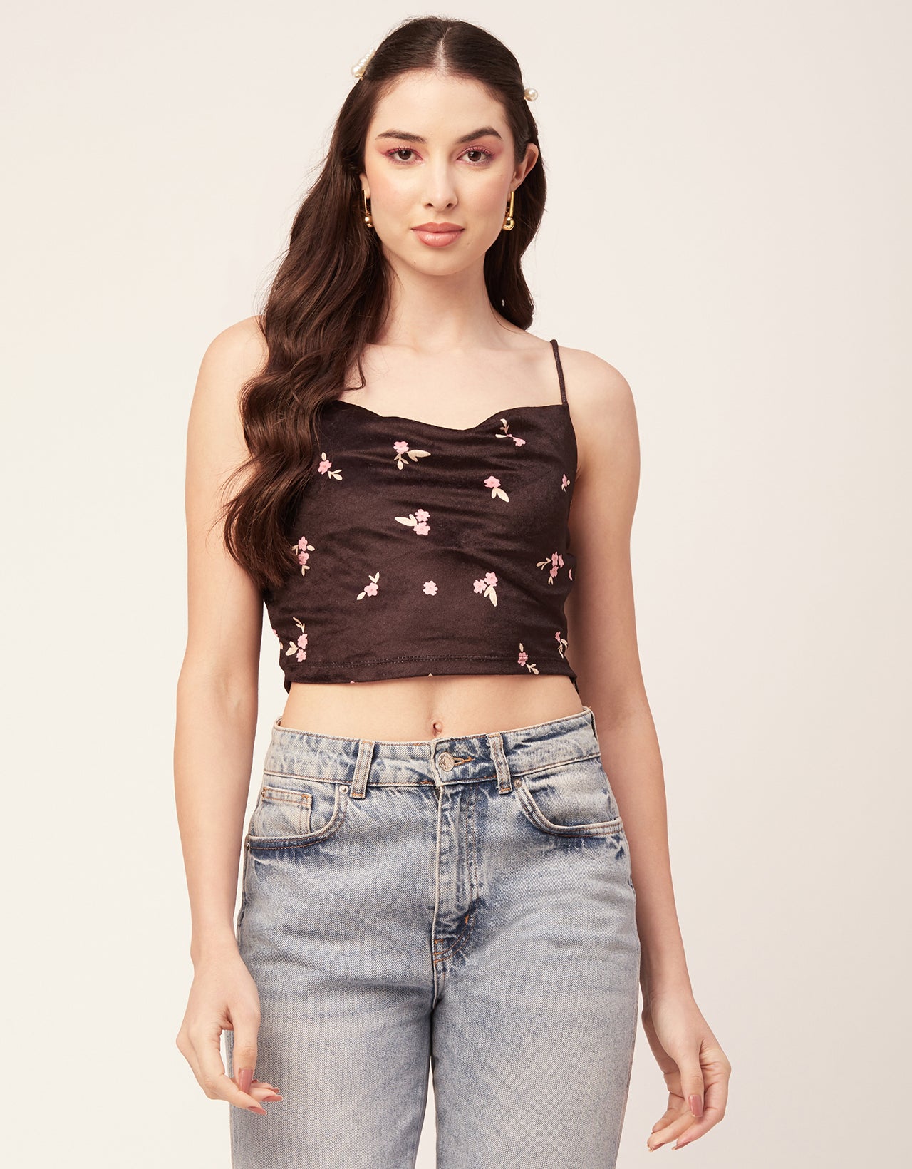 Velvet Crop Top, Sweetheart