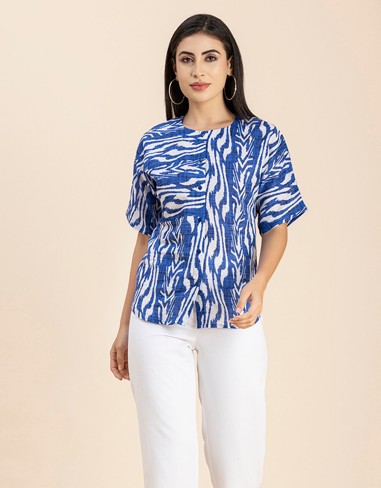 Buttoned Cotton Summer Top