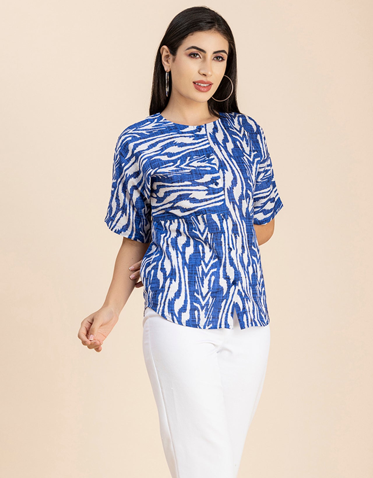 Buttoned Cotton Summer Top