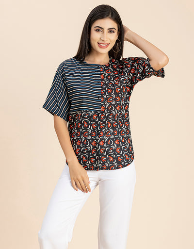 Buttoned Cotton Summer Top