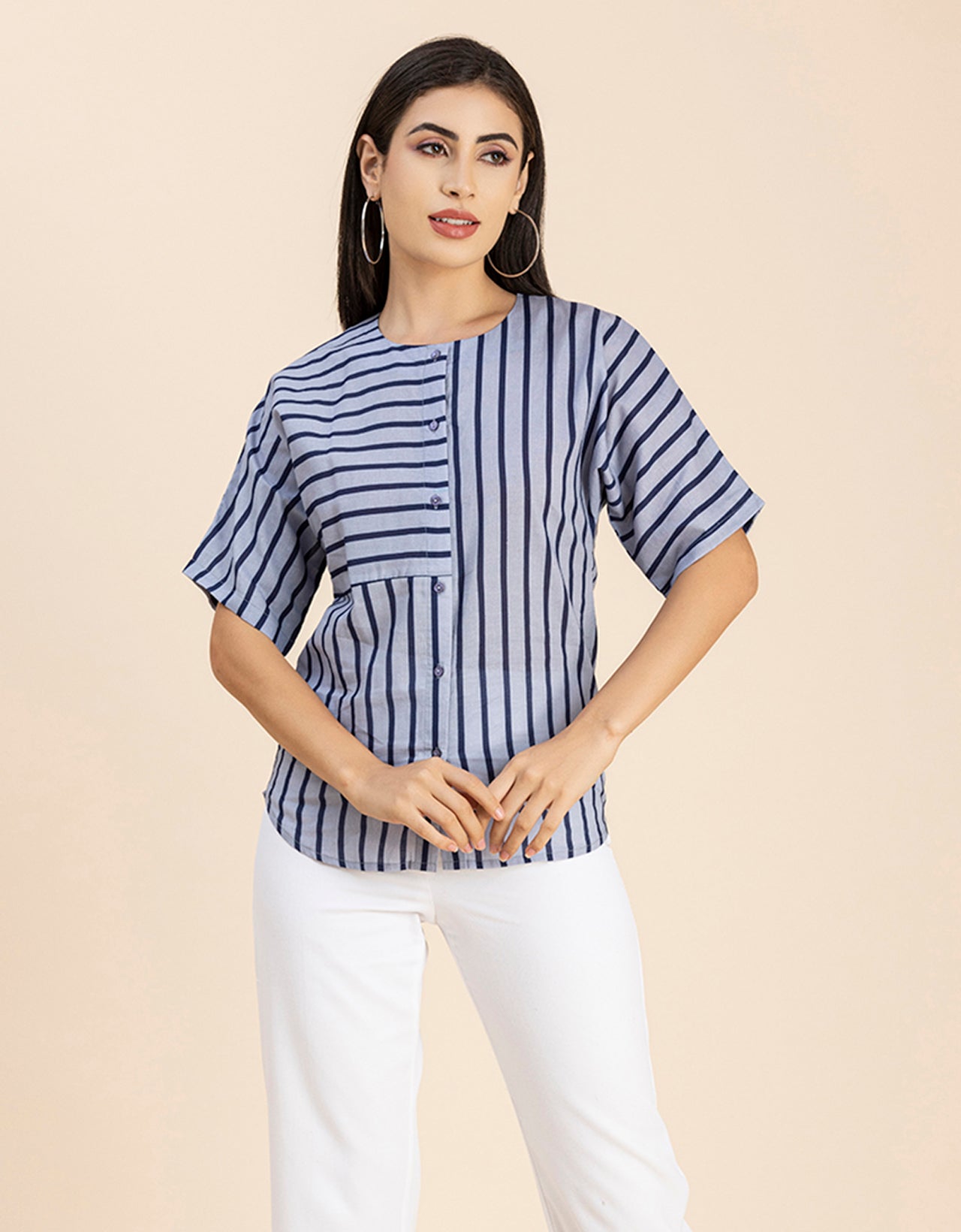 Buttoned Cotton Summer Top