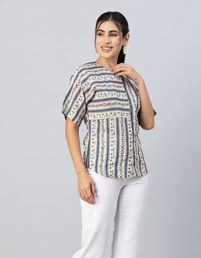 Buttoned Cotton Summer Top