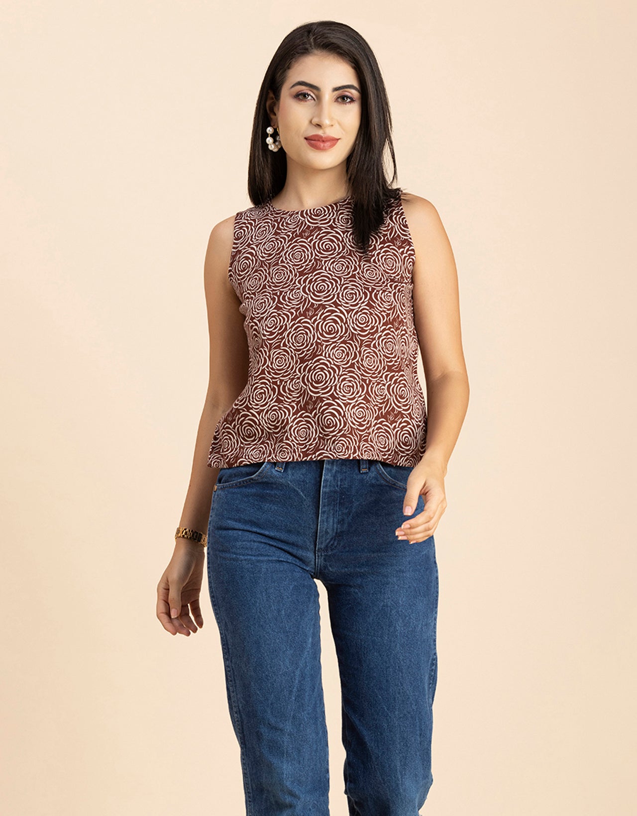 Split Back Sleeveless Top