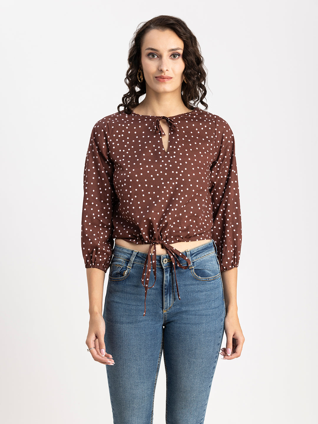 Printed Cotton Tie-Up Top