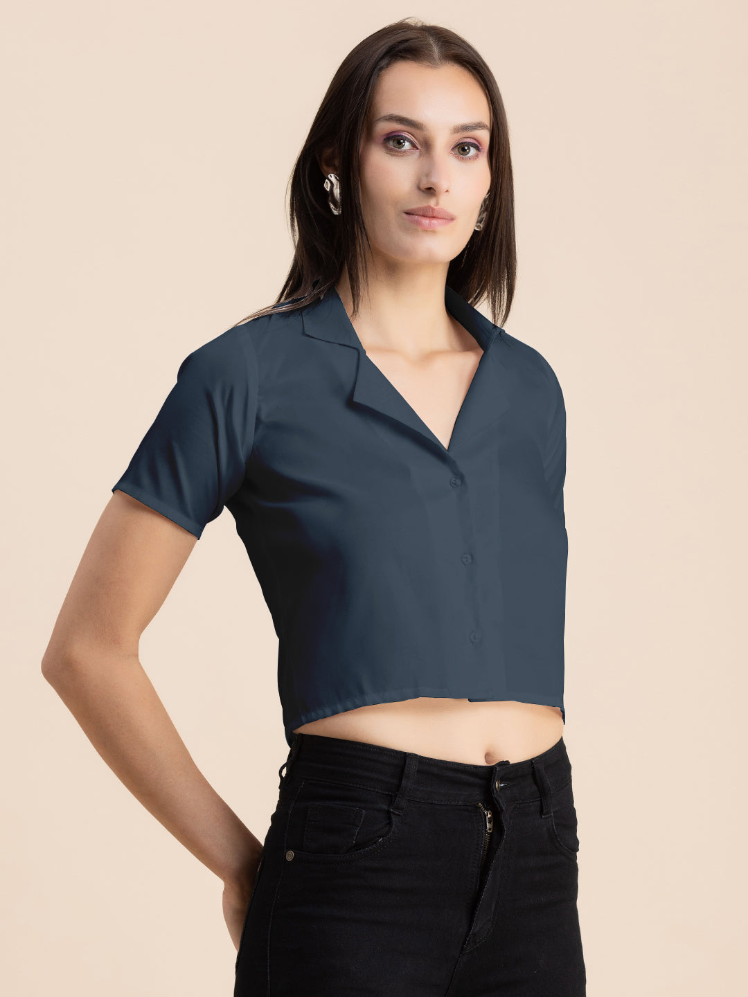 Crop Shirt Buttoned