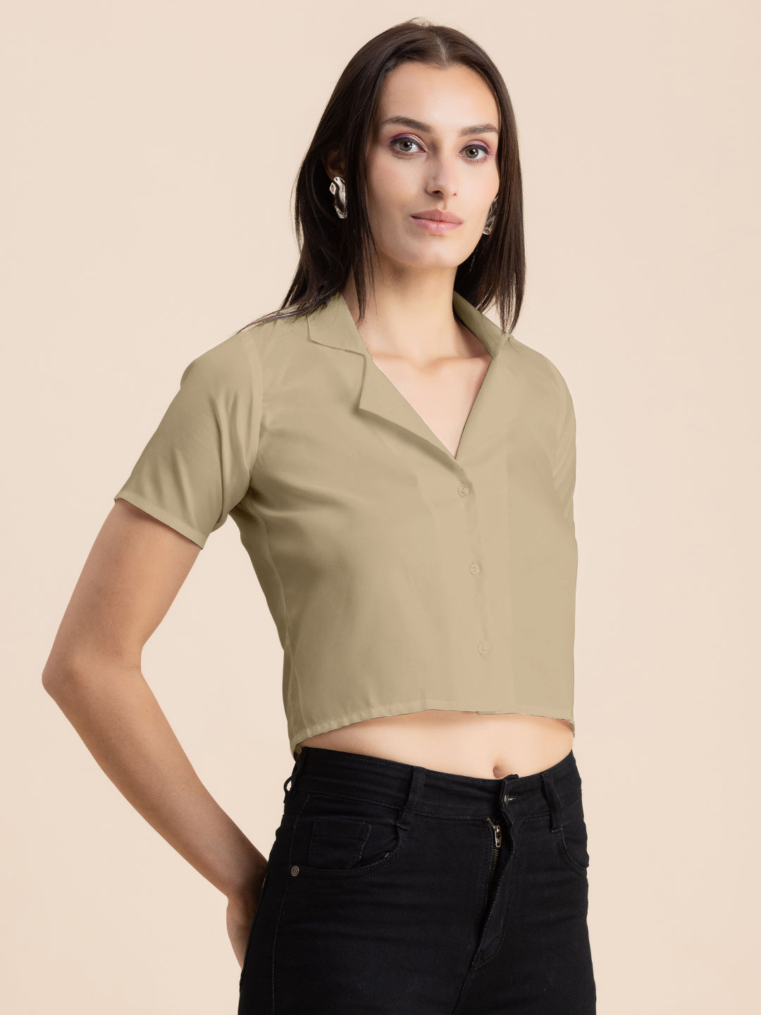 Crop Shirt Buttoned