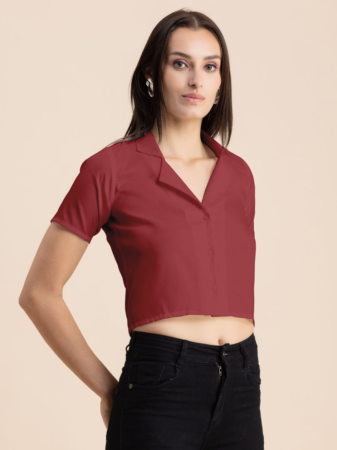 Crop Shirt Buttoned