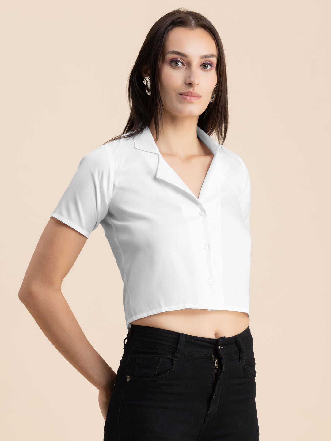 Crop Shirt Buttoned
