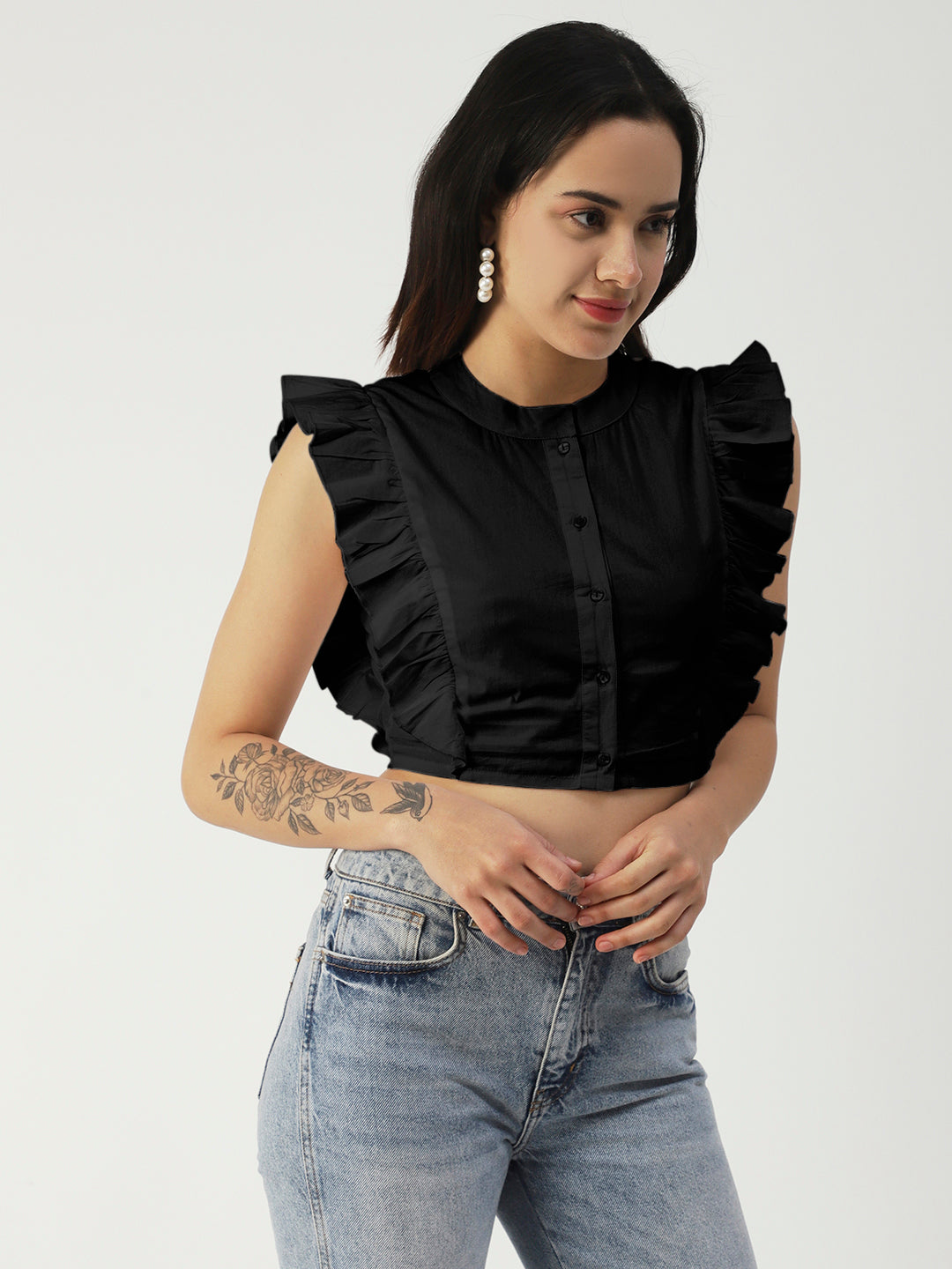 frilled crop top