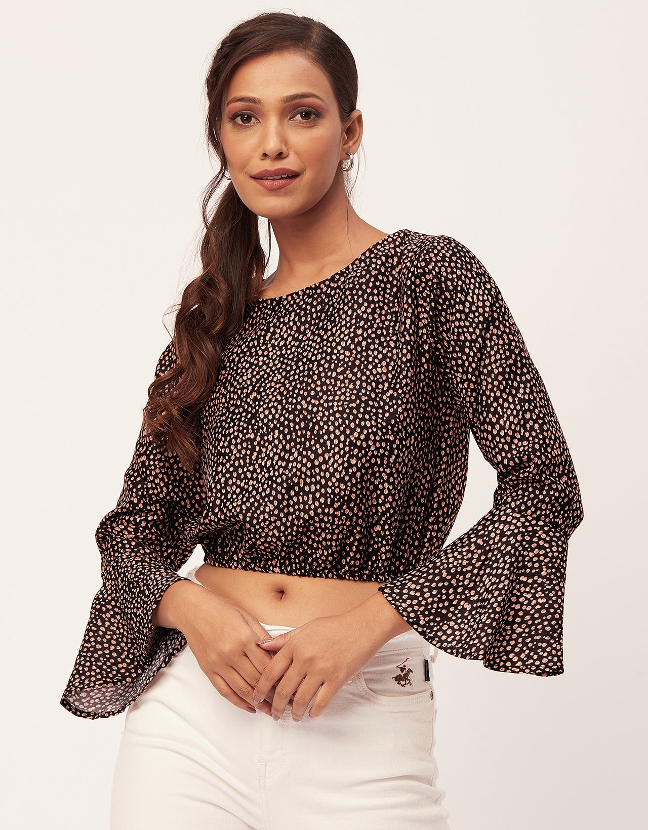 Printed Blouson Long Sleeve