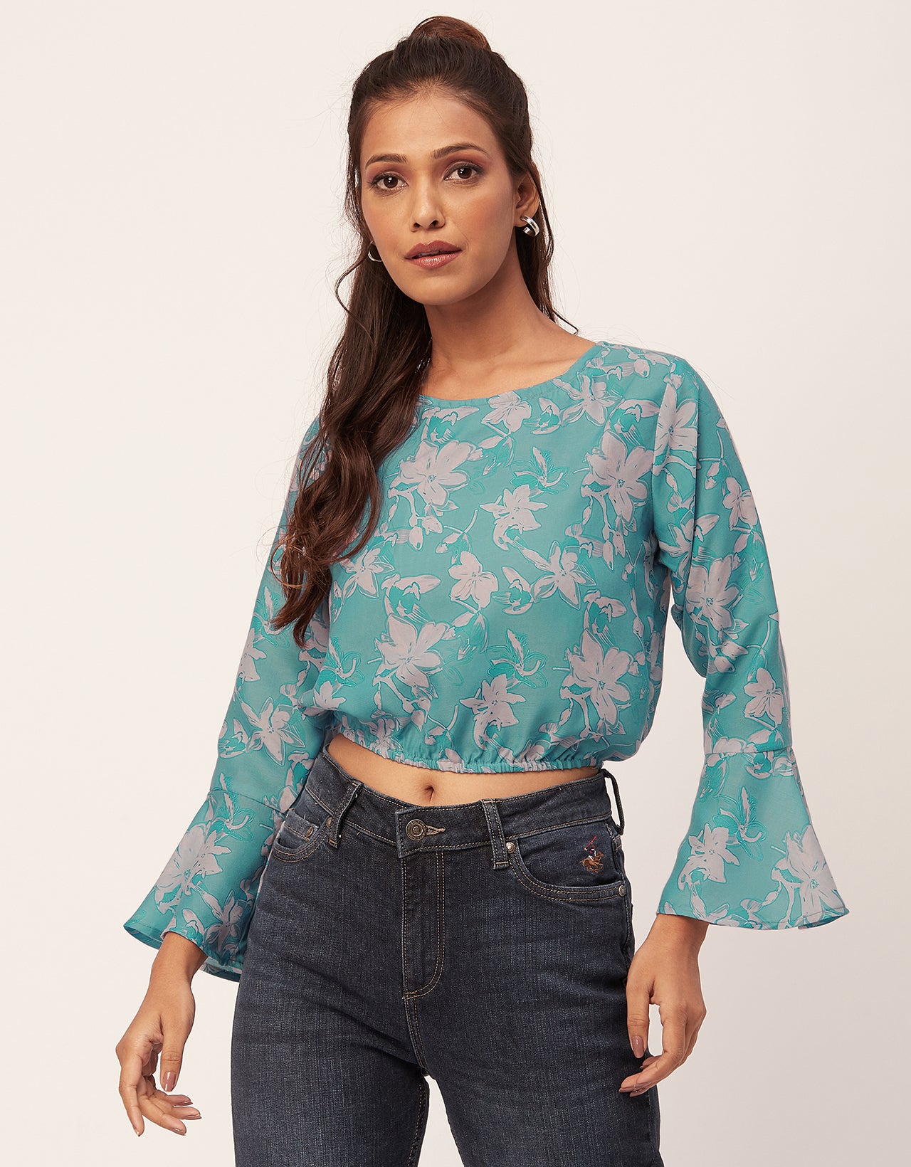 Printed Blouson Long Sleeve