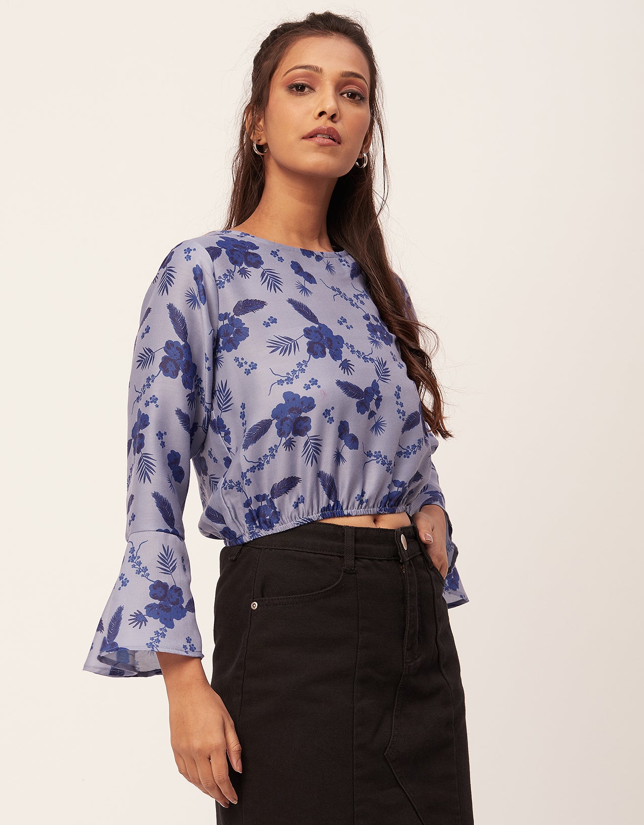 Printed Blouson Long Sleeve