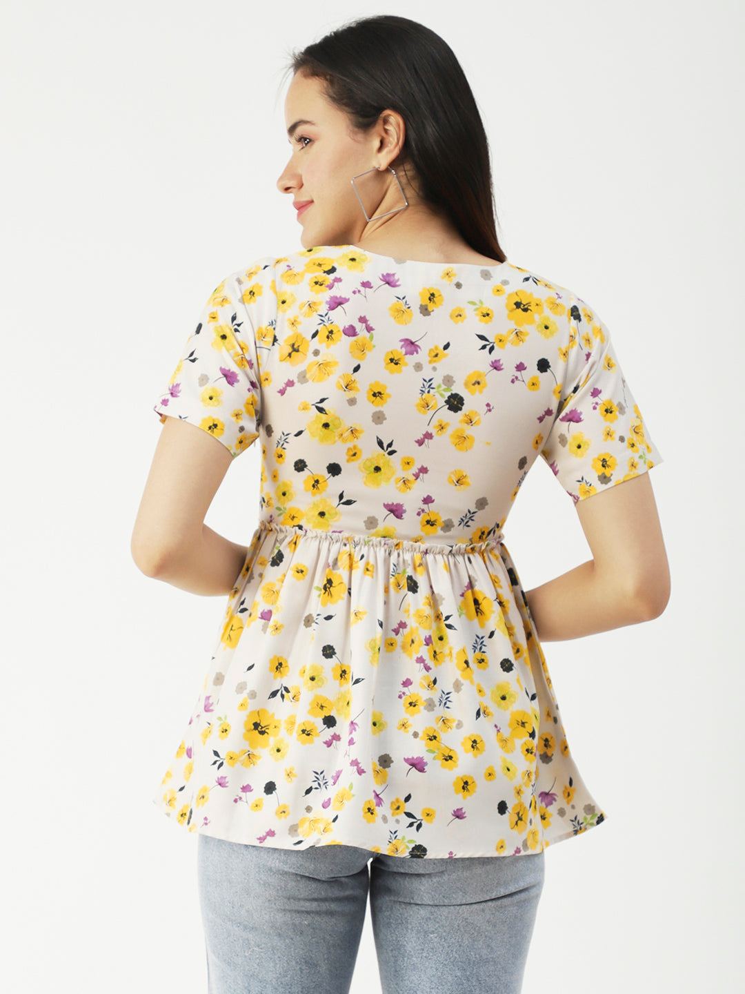 V-Neck Flared Summer Top