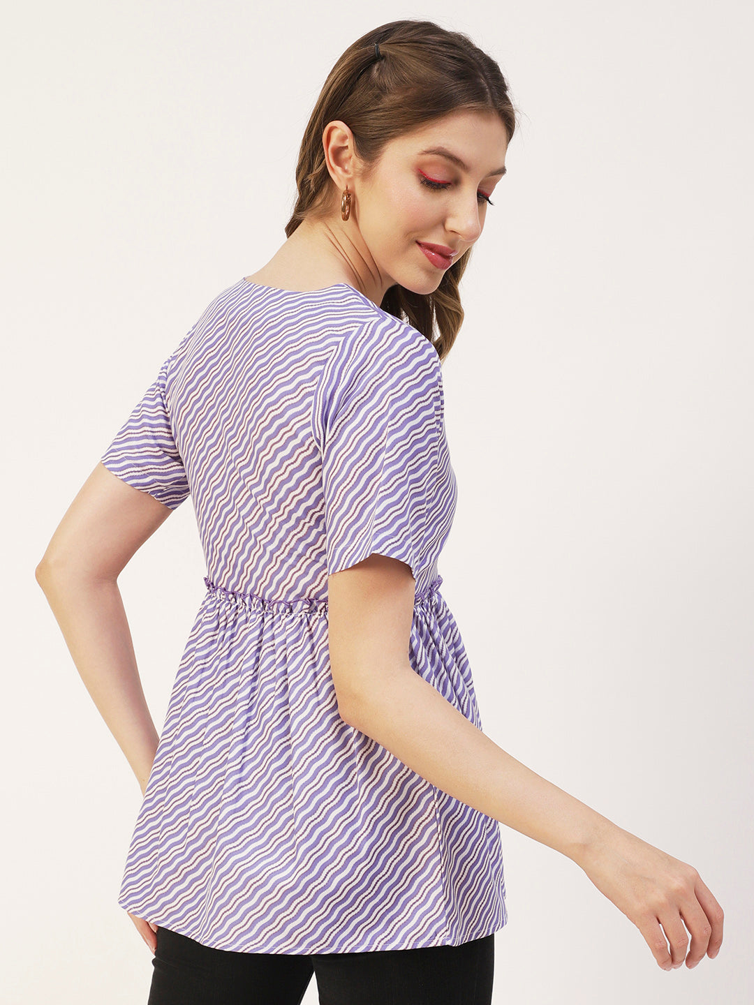 V-Neck Flared Summer Top