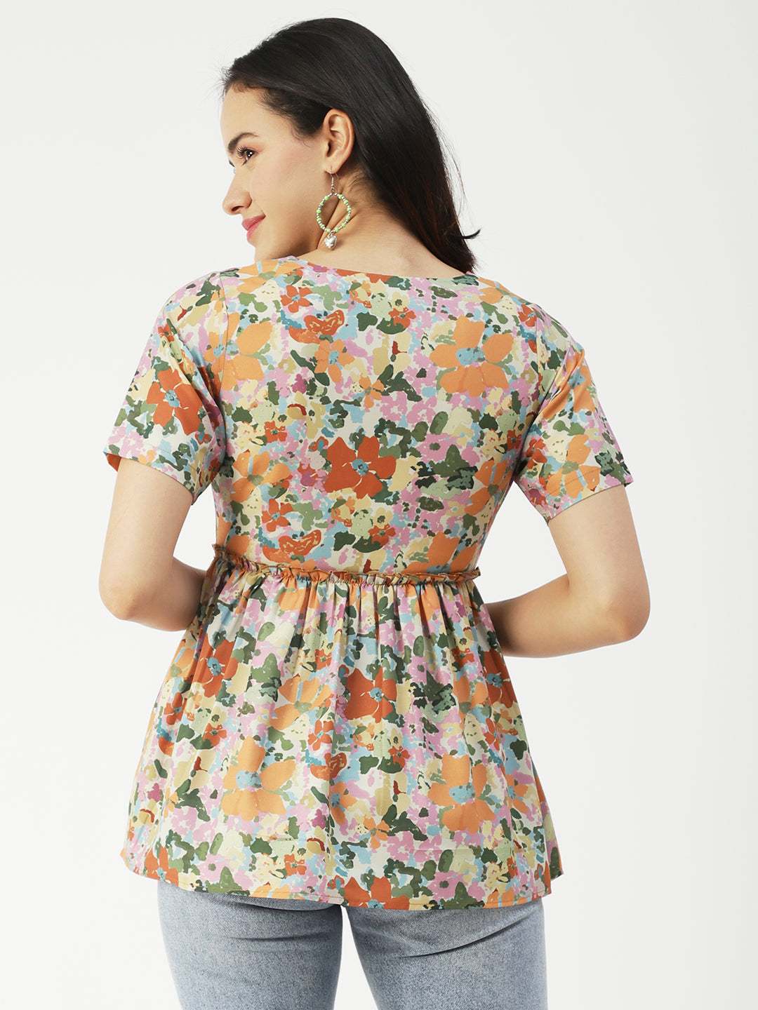 V-Neck Flared Summer Top