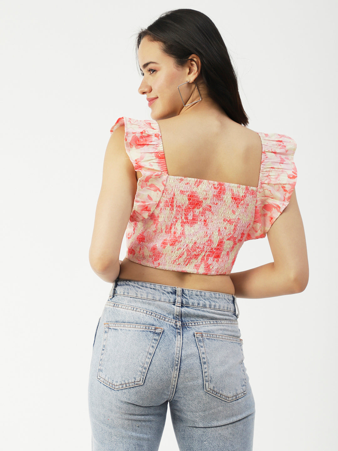 Crop Square Neck Flutter