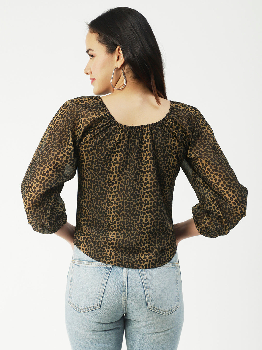 Printed Sheer Long Sleeve