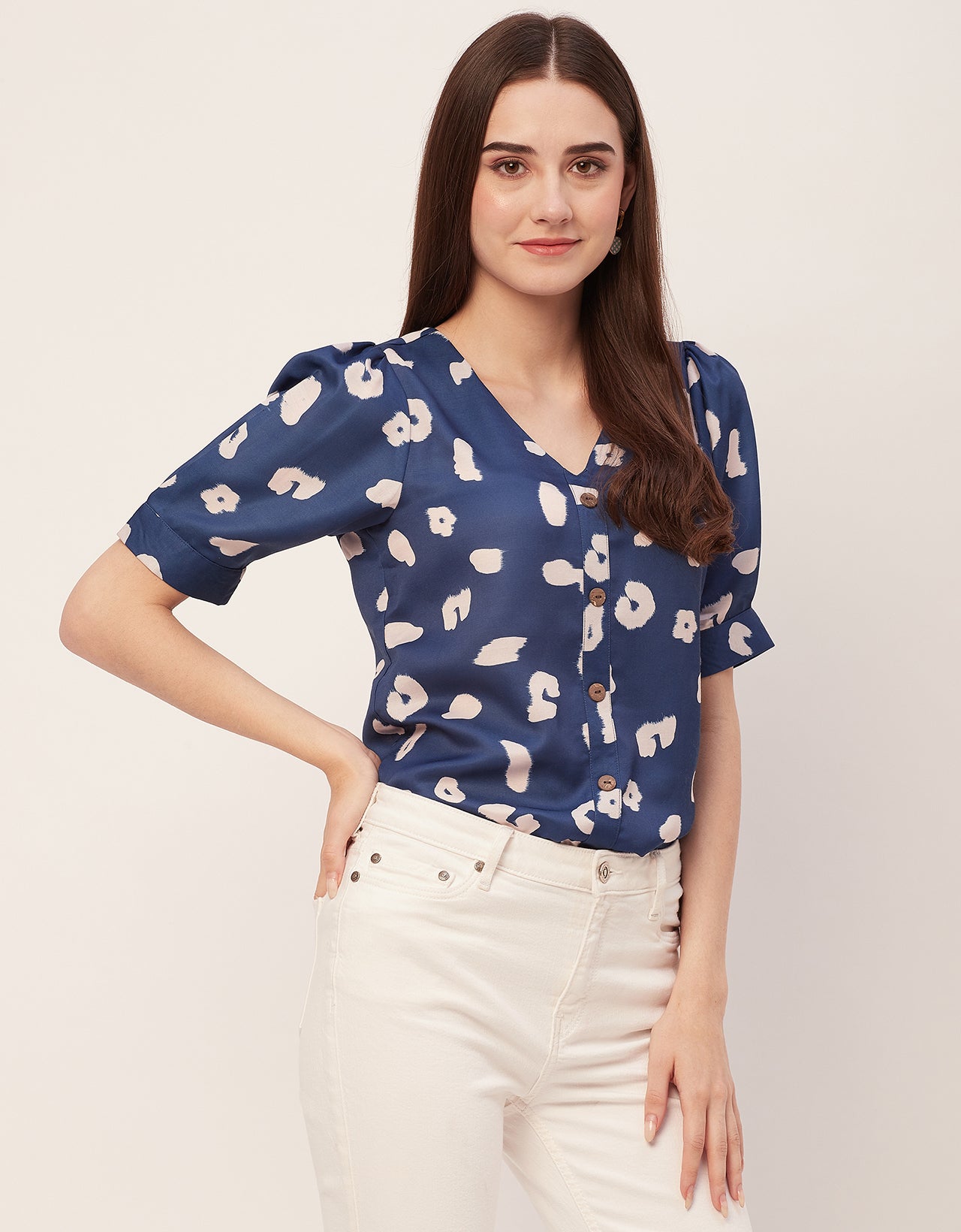 Printed Short Sleeve Top