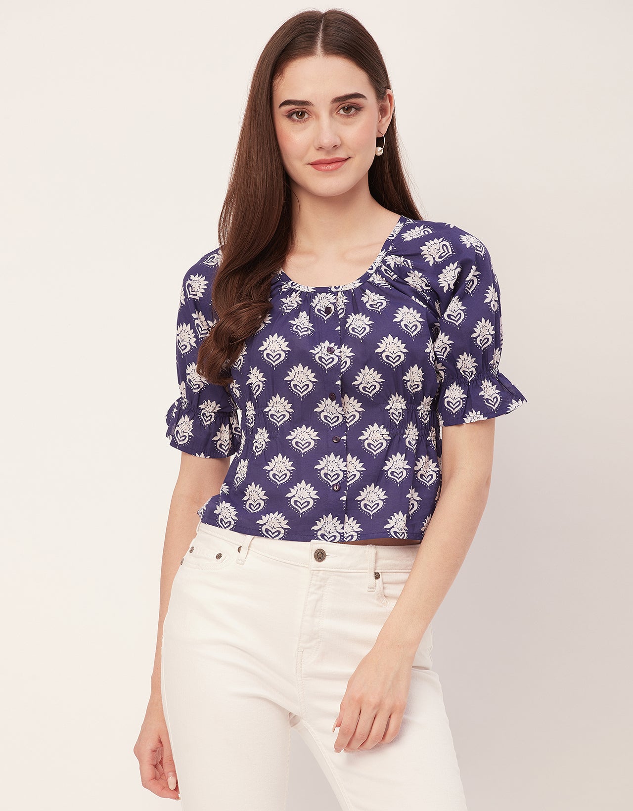 Cinched Waist Retro Top